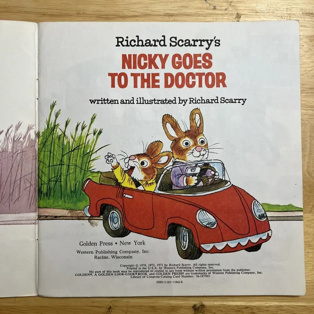 Nicky Goes to the Doctor Golden Look Look Book Paperback 1978 By Richard Scarry